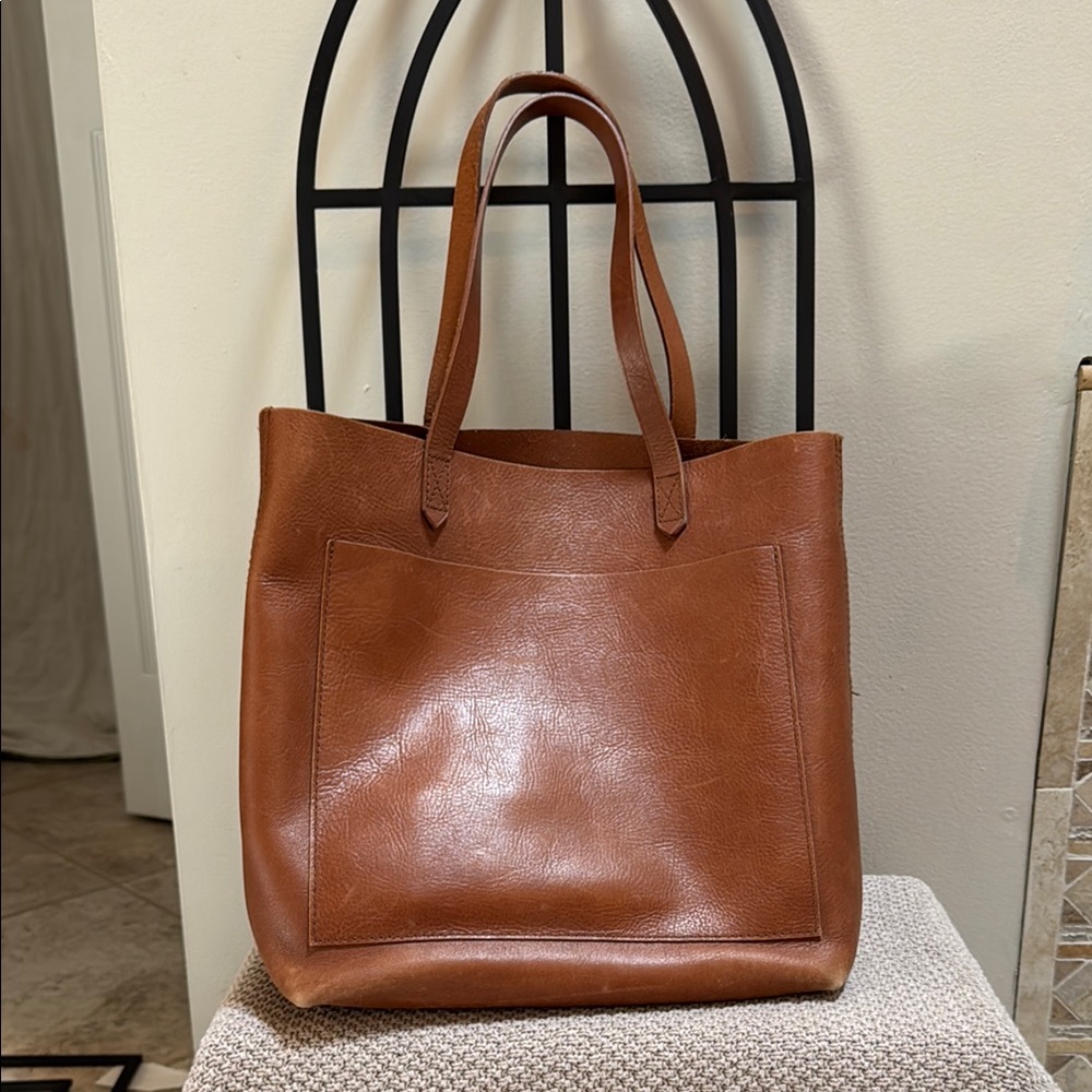 Madewell Brown Leather Tote Bag